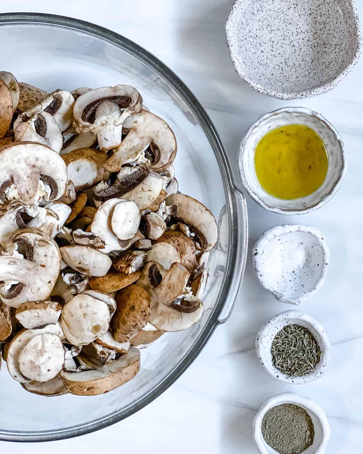 ingredients for simple roasted mushrooms