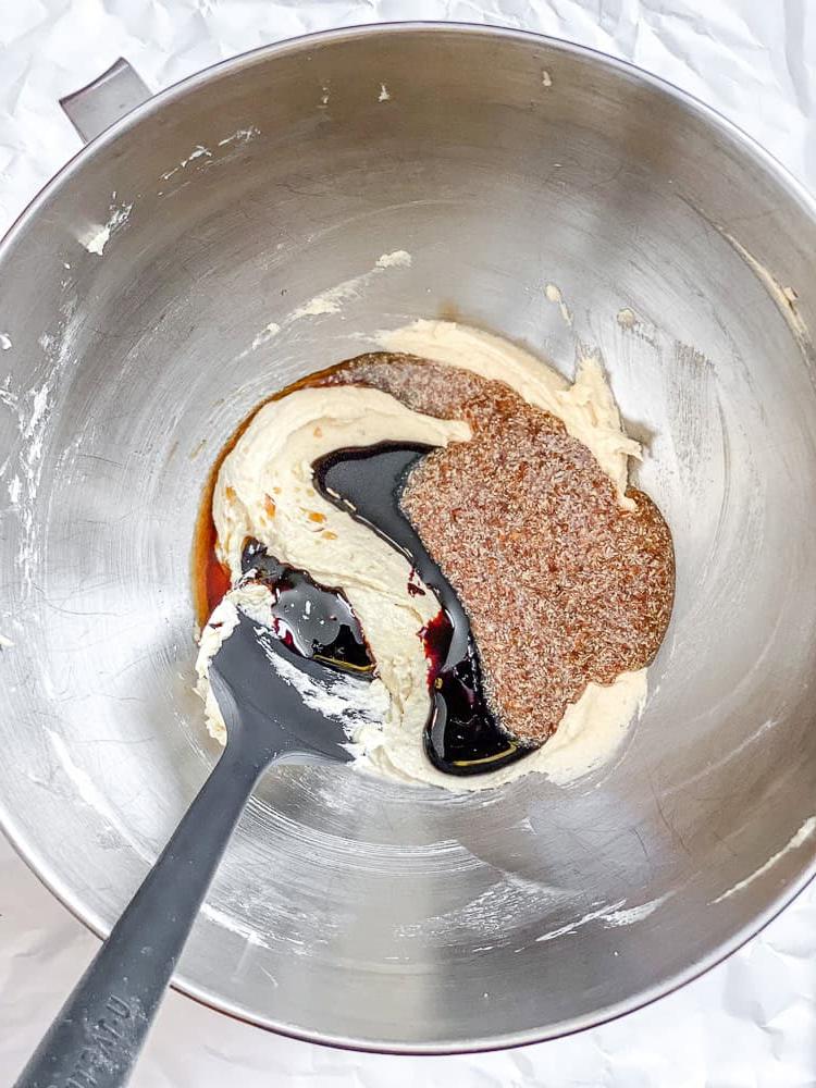 Lebkuchen-Haferflocken-Kekse 5 Prozessaufnahme: Zutaten werden in einer Schüssel vermischt