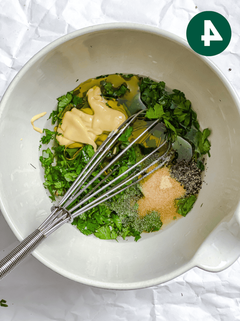**Gerösteter Rote Bete und Quinoa Salat** 7 Dressing-Zutaten zusammen verquirlen