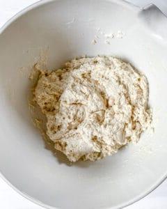 process of vanilla scone dough 