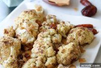 Za’atar Roasted Cauliflower with Golden Tahini Harissa Drizzle