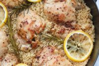 Easy One Pan Lemon Rosemary Chicken and Rice