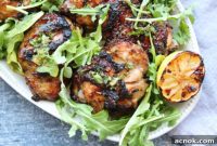 Grilled Lemon Oregano Chicken with Salmoriglio Sauce