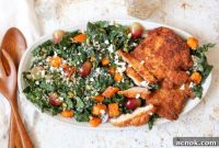 Crispy Chicken Schnitzel with Vibrant Autumn Kale