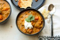 Warming Spiced Sweet Potato and Spinach Soup