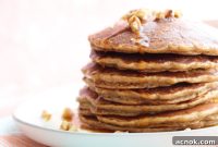 Decadent Coconut Carrot Cake Pancakes with Cream Cheese Glaze