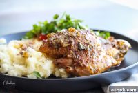 Zesty Mediterranean Chicken Thighs with Creamy Feta Mash
