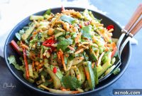 Spicy Peanut Crunch Bok Choy Salad