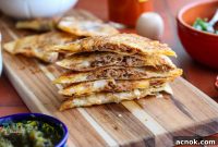 Quick Cheesy Leftover Brisket Quesadillas