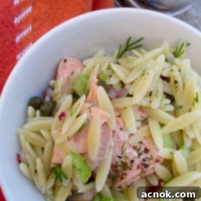 Salmon Caper Orzo Salad