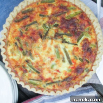 Lobster Asparagus and Gruyere Quiche