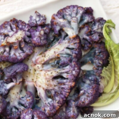 Roasted Purple Cauliflower