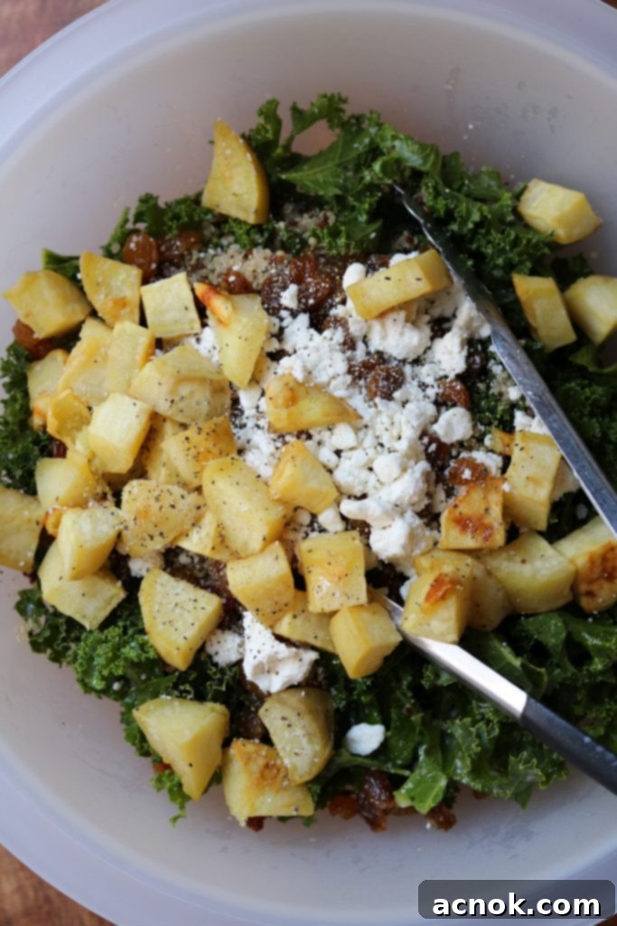 Kale salad ingredients