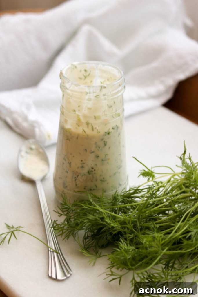 yogurt dressing in jar