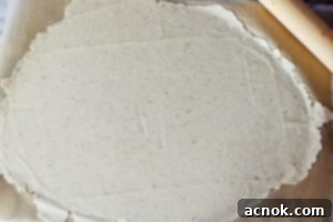 cracker dough rolled out