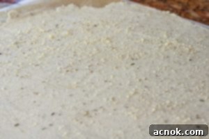 close up of cracker before baking