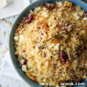 square image of lemon thyme couscous