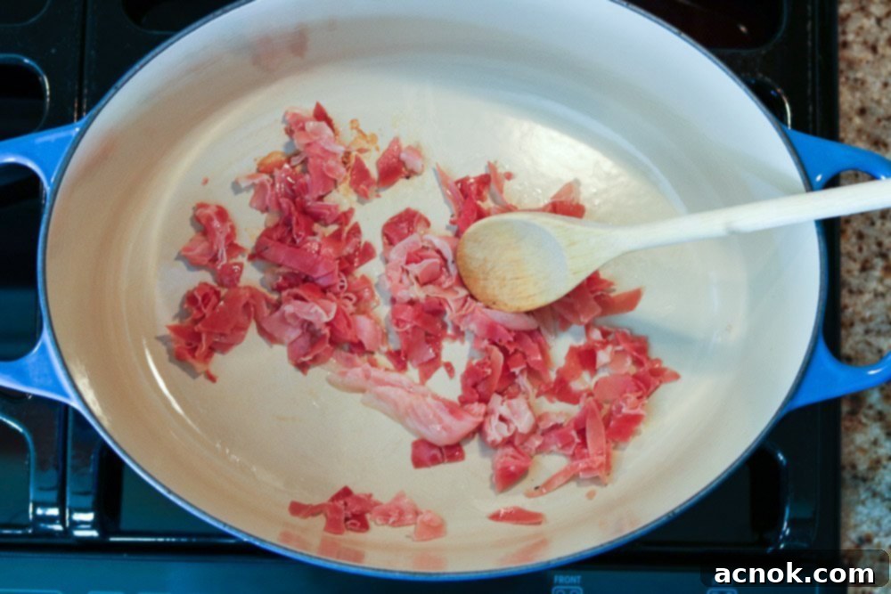 pancetta in dutch oven