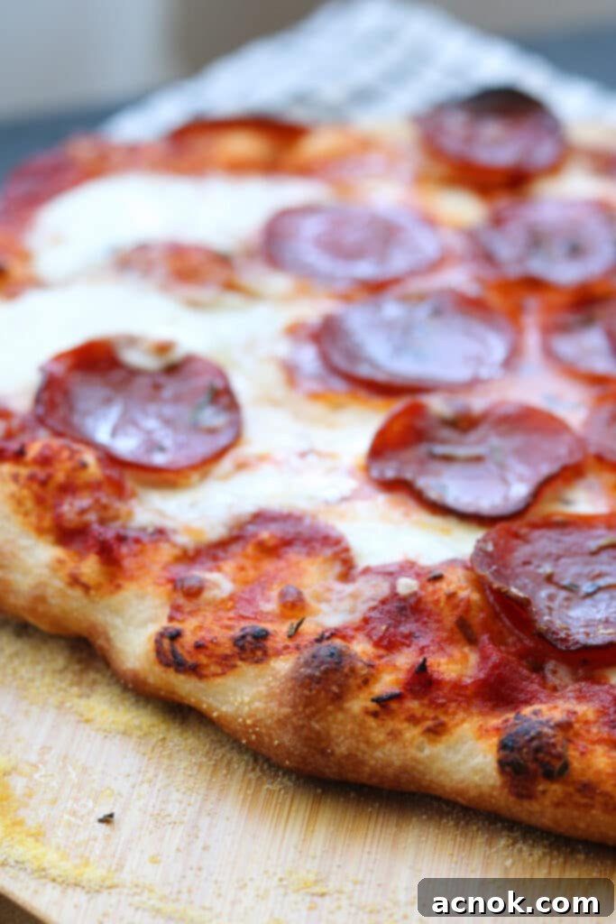 homemade pepperoni pizza using perfect all purpose pizza dough recipe, golden and delicious
