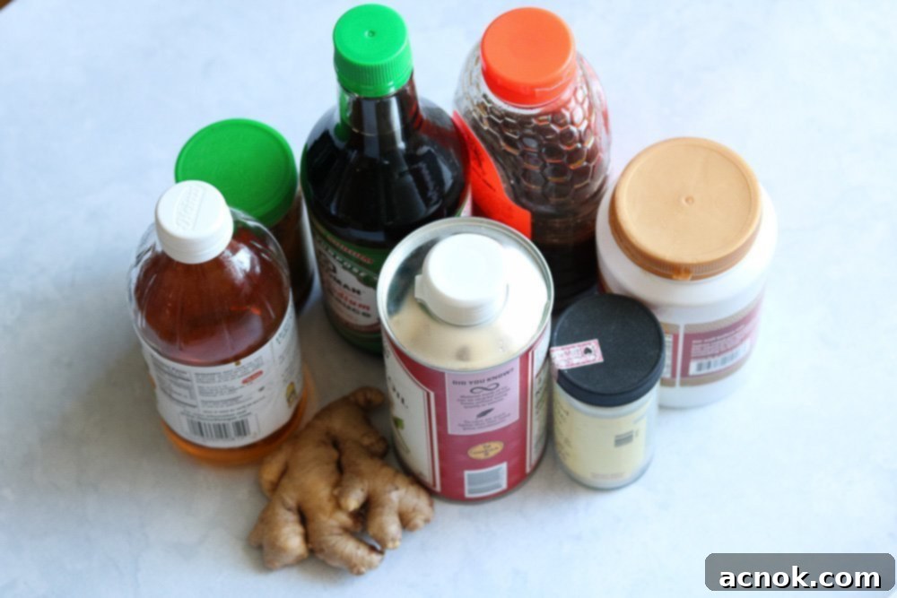 ingredients for creamy sesame dressing