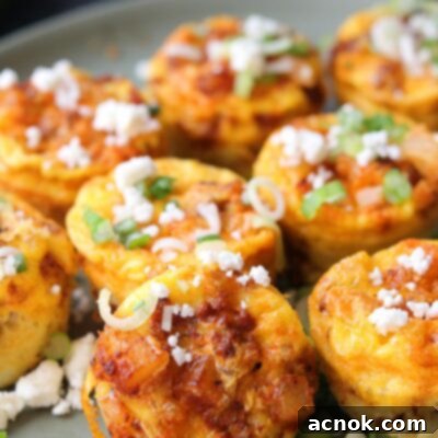 EASY BAKED CHORIZO EGG BITES side view