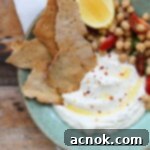 Whipped feta cheese on plate