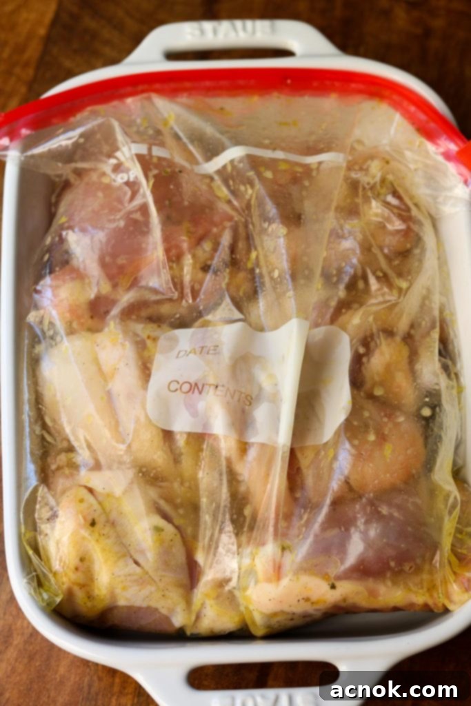 chicken marinading