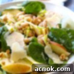 apple spinach white bean salad