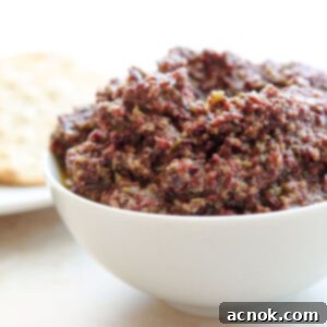 mixed tapenade in white bowl square