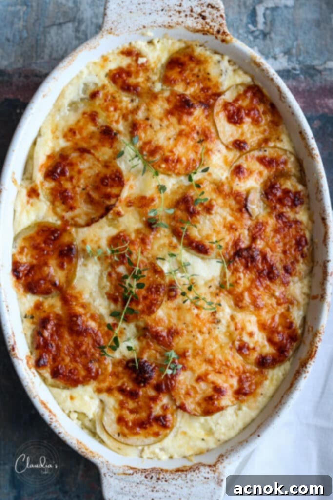 full sized baked potato apple gratin 