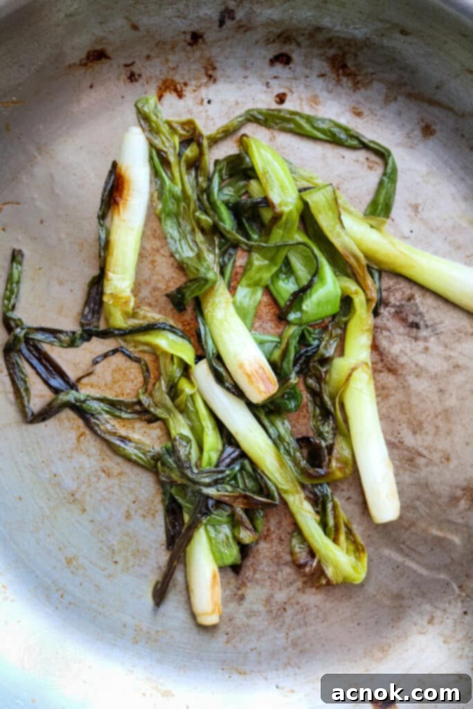 charred scallions