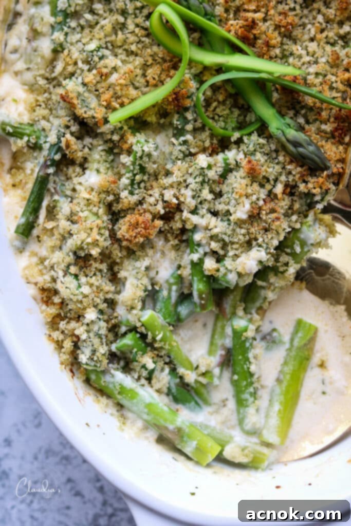 baked asparagus with gruyere cheese sauce 