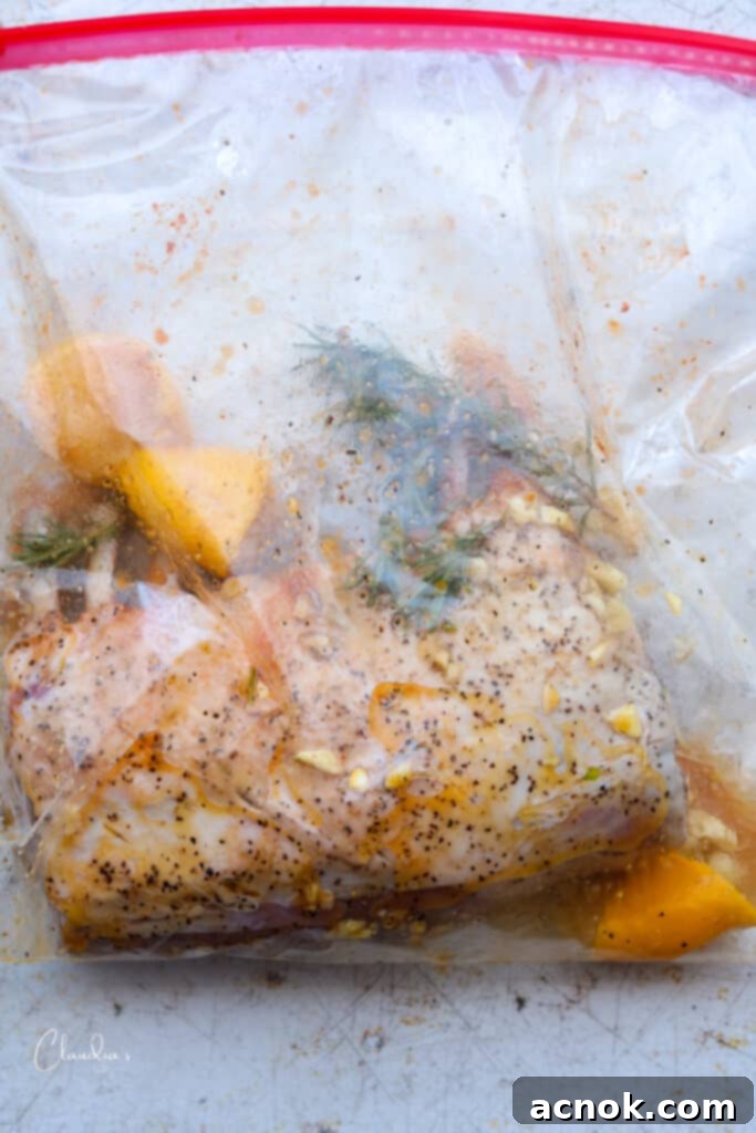 lamb marinating 
