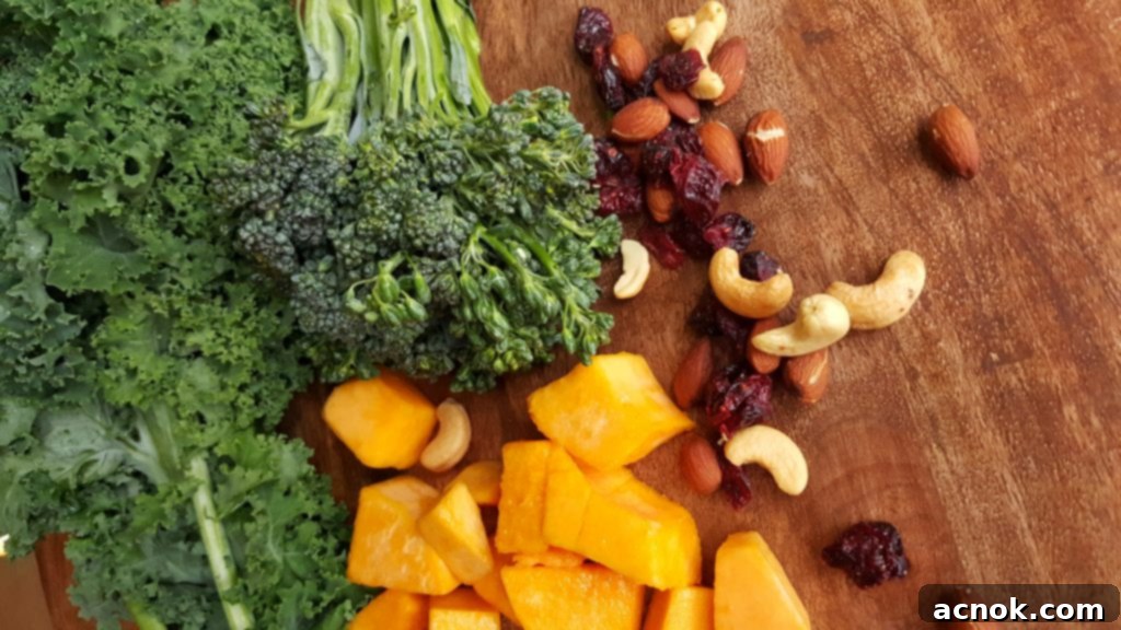 ingredient photo for kale broccolini salad 