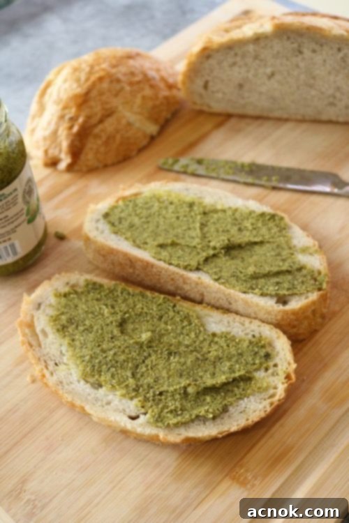 Grilled vegetable sandwich with asiago and pesto, ready to grill