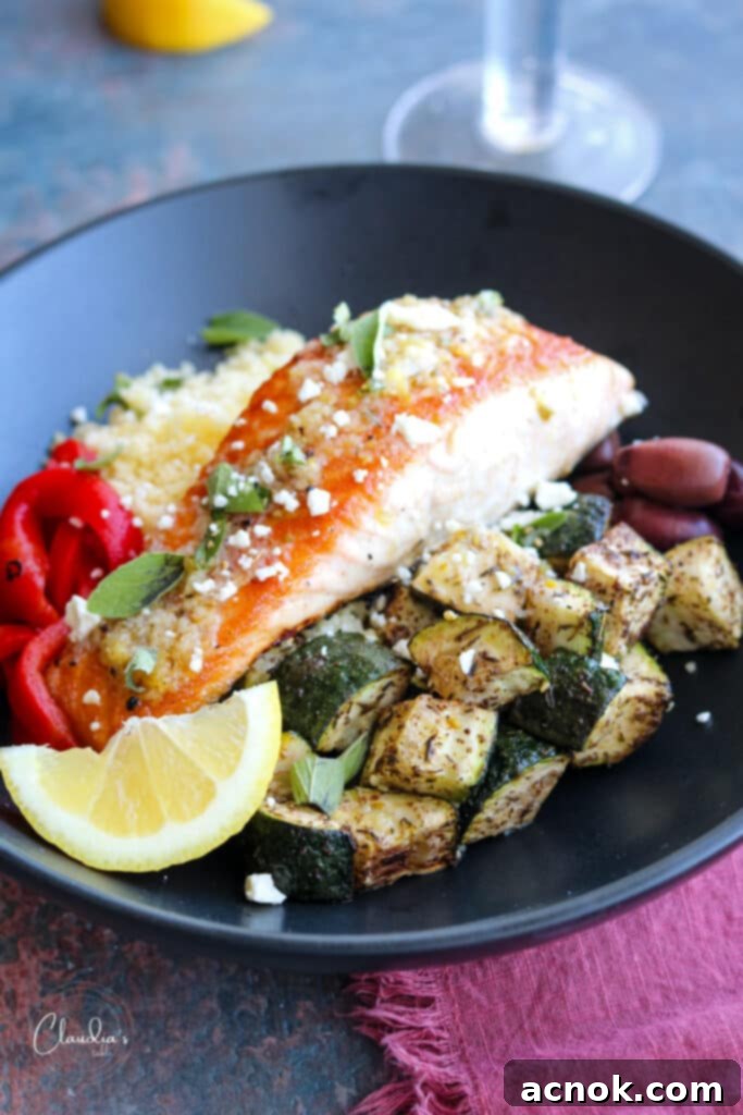 pan seared salmon with garlic lemon sauce