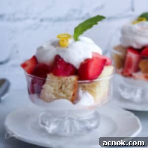 limoncello strawberries in parfait dish