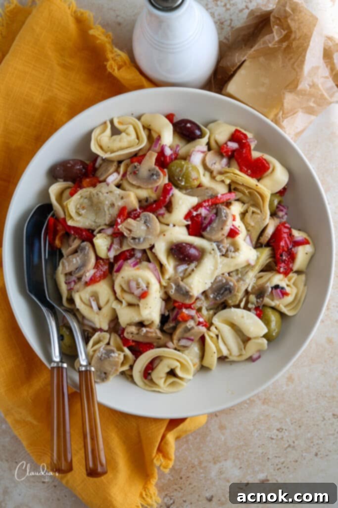 simple cheese tortellini salad