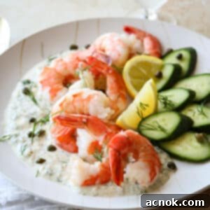 chilled shrimp appetizer close up square image