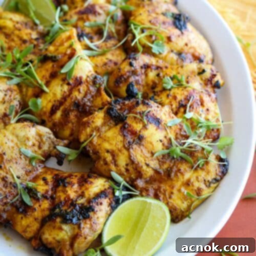 closeup of grilled chicken thighs