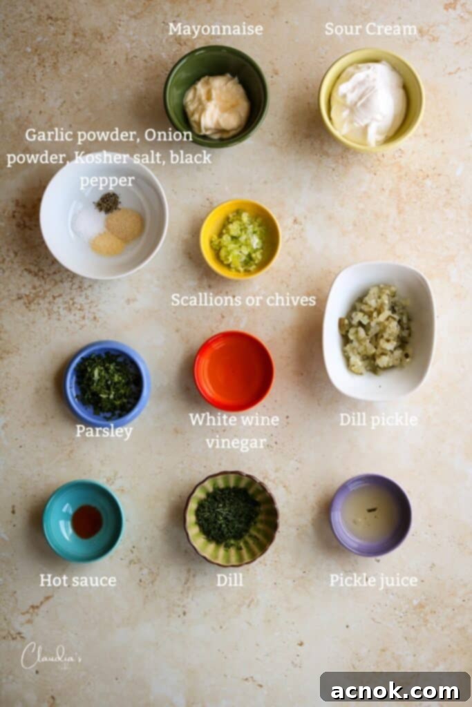 spicy dill pickle ranch dressing ingredients