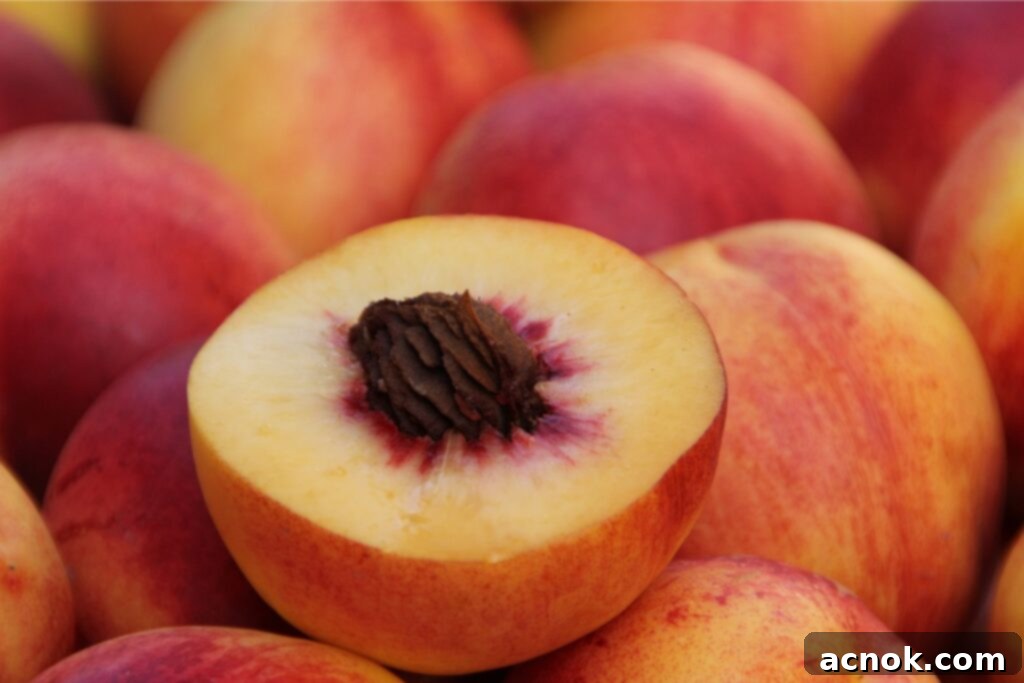 Fresh, ripe peaches ready for grilling