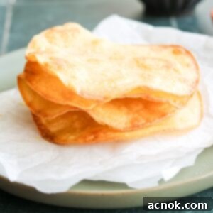 homemade tostada shells on plate