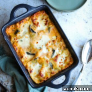 Savory Autumn Lasagna: Pumpkin, Sausage & Kale Delight 7 Social media version of pumpkin lasagna with sausage and kale